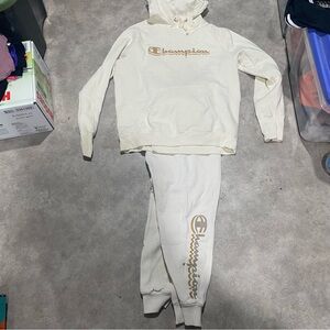 Champion Cream Sweatsuit Joggers Set